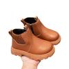 Kids Short Boots Solid Color Versatile Boys Girls Chelsea Boots with Side Zipper 2024 New Fashion Kids Ankle Boots Anti-Slip
