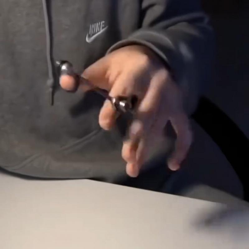 Begleri Kupfer Sorgenperlen Fidget Spielzeug - Fingerfertigkeit Angstlinderung Non-Stop Kinetische Kunst Für Männer Frauen Fingerspitzen Spiel