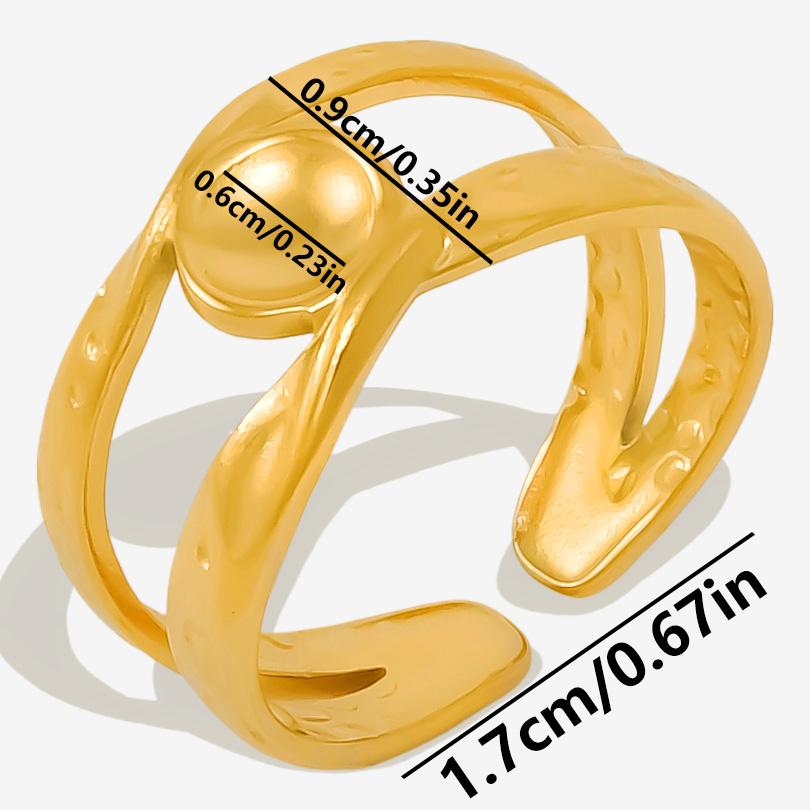 6pcs/lot Gold Plated Stainless Steel Base Rings Settings DIY Blank Knuckle Rings for Women Jewelry Charms Never Fade Wholesale