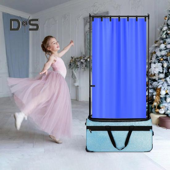 Cortină de intimitate Culoare solidă Ușor de instalat Multifuncțional Sac de dans Cortină Dansator Culisă Intimitate Paravan de schimbare