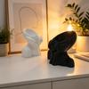 Pen Holder, Abstract Thinker Sculpture Desk Organizer, 3D Printed Holding Face Figurine Flower Vase for Makeup Brushes