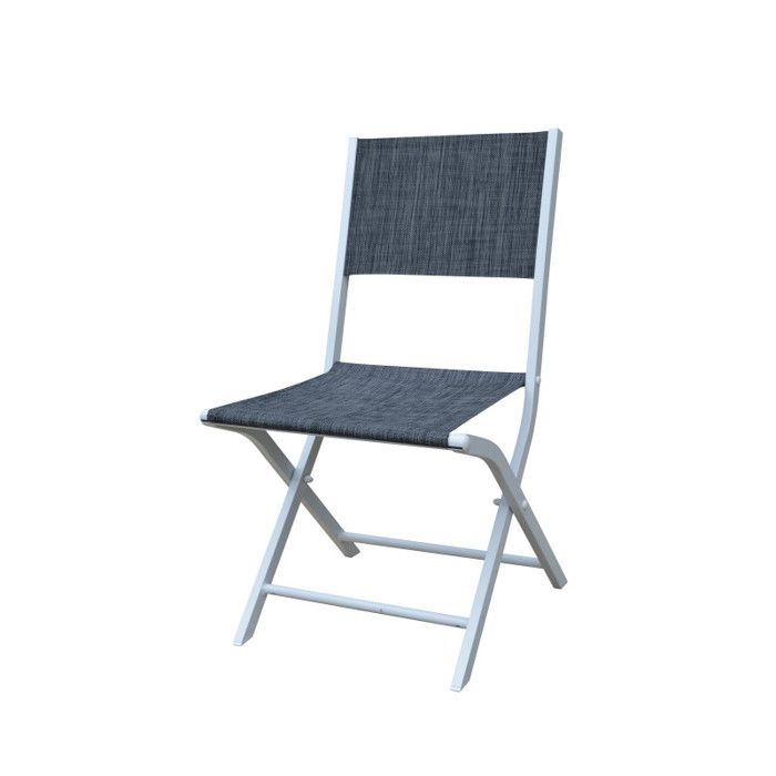 Lot de 2 chaises Modulo structure aluminium coloris blanc Wilsa Garden