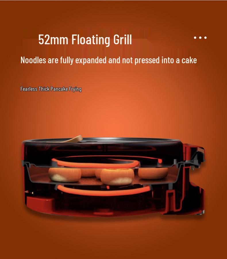 Rongshengda Double-Sided Electric Crepe Maker with Enlarged Titanium-Coated Plate