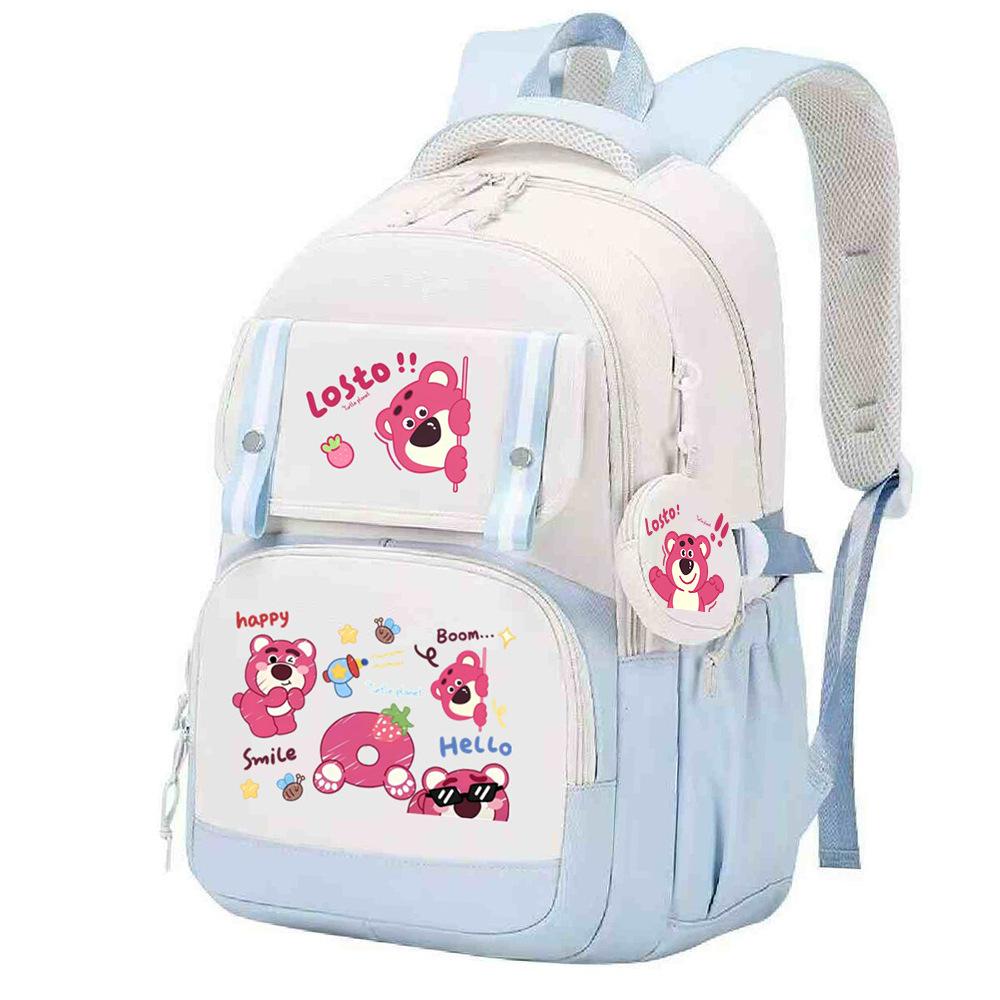 Cute Children's School Bag Lightweight Ridge Protection Elementary School Students Grades 3-6 Junior High School Students Burden Reduction Backpack