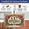 2D Flat 1pc Vintage Art Studio Aluminum Sign, 8X12 Inch Decorative Metal Plaque, Motivational Wall Art for Home, Garden, Bar, Cafe, Farm, Bathroom