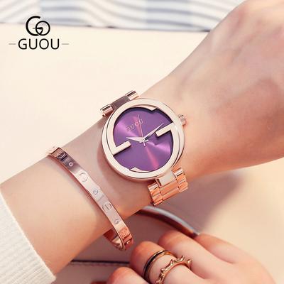 Novo relógio de banda de aço de liga, relógio de banda de aço simples, relógio feminino casual e moderno, relógio feminino de quartzo