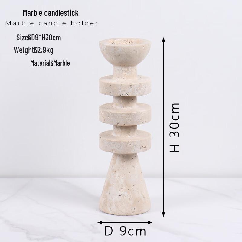 abay Подсвечник в стиле желтого травертина