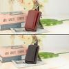 Multifunctional Key Organizer  Genuine Leather Coin Pocket Key Holder With Zipper Pocket Top Grain Trifold Key Wallet
