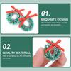 24Pcs Mini Christmas Wreath Artificial Dollhouse Decoration Miniature Christmas Wreath Christmas Tree Hanging Ornaments Christmas Decorations