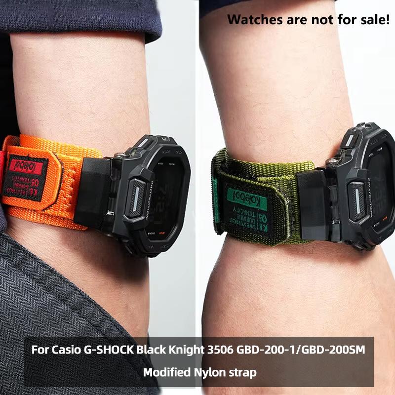 GBD 200 Nylon Watch Band For Casio G-SHOCK GBD-200SM/UU/RD GBD 200-1/2/9 Modified Canvas Watch Strap Men Outdoor Sports Bracelet