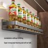 No-Drill Wall-Mounted Carbon Steel Kitchen Storage & Spice Rack