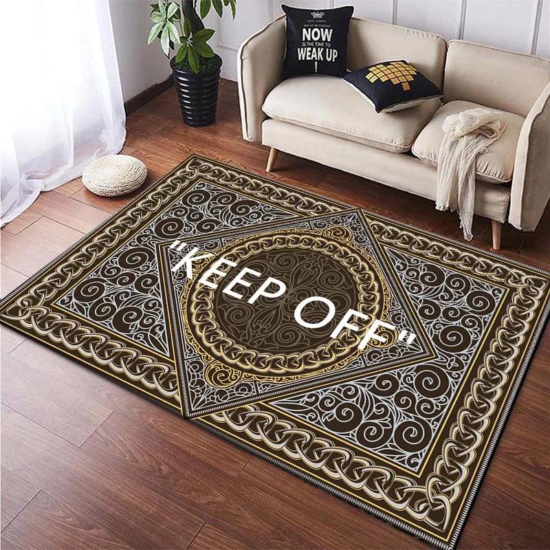 “keep Off' Carpet Luxury Decor Rugs Living Room Home Leisure Area Anti-slip Rug Bedside Soft Foot Mats Indoor Extrance Doormat