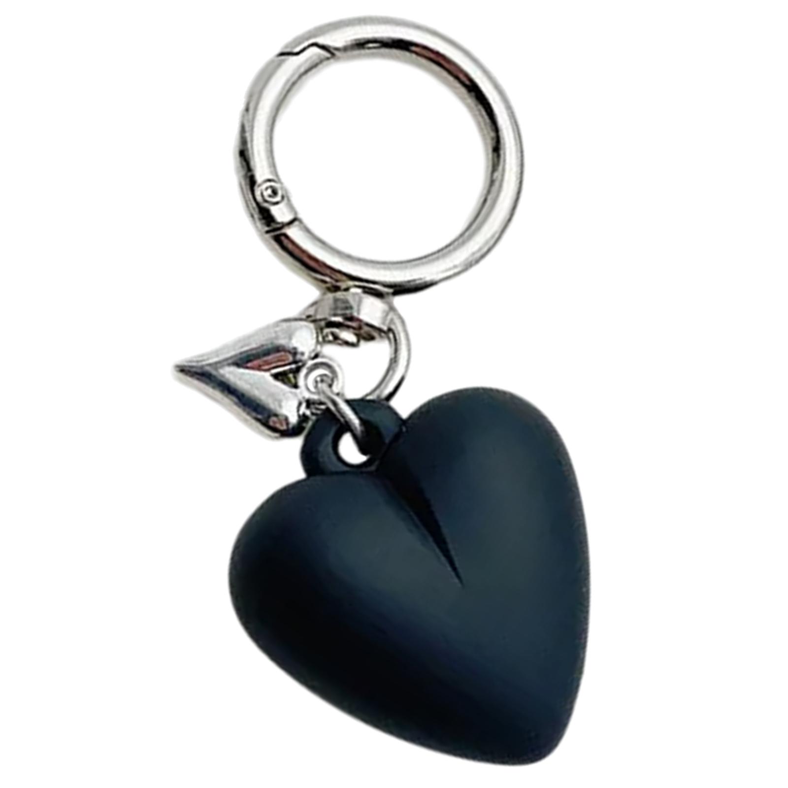 

Стильный брелок в форме сердца с любовью, привлекательный брелок для ключей, сумка, очаровательные украшения, модный металлический кулон для рюкзаков чёрный