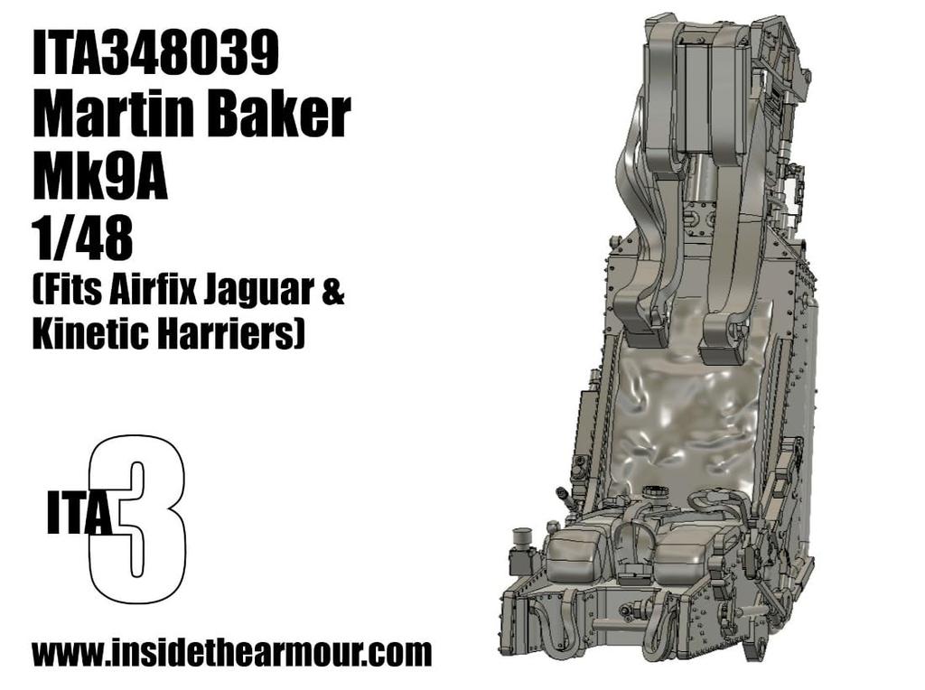 ITA3 Scale Martin Baker Mk9A Ejection Seat Airfix Plastic Model Kit Parts ITA348039 1/48 (for Jaguar/Kinetic Harrier) (Airplane)