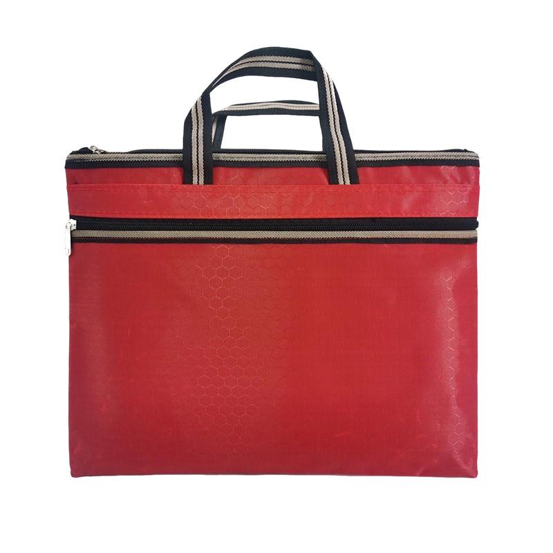 Waterproof Oxford A4 Tote: Large Capacity Document & Conference Briefcase with Zipper.