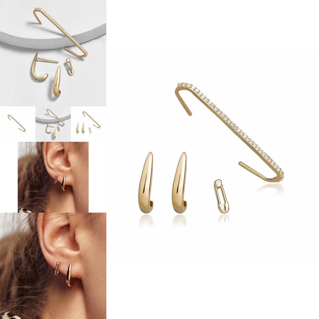 Chic Alloy Earrings Set For Women Classic And Trendy Ear Studs For Gifting