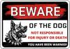 Beware of The Dog  Rottweiler You Have Been Warned Aluminum Sign  Outdoor Yard Warning Perfect for Fence Yard  Home Dec