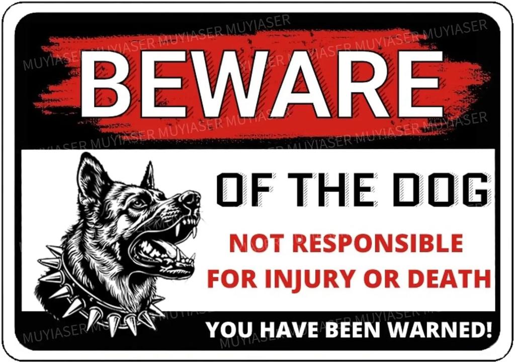 Beware of The Dog Rottweiler You Have Been Warned Aluminum Sign Outdoor Yard Warning Perfect for Fence Yard Home Dec