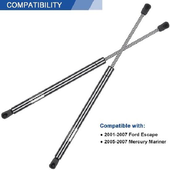 Rear Window Glass Shocks Lift Supports for 2001-2007 Ford Escape Mercury Mariner