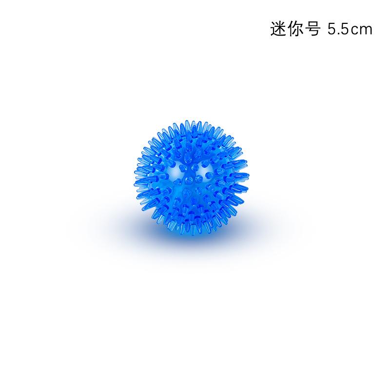 Pet toy ball, glowing dog toy, outdoor high-elasticity throwing training dog toy, flashing elastic three-color pet ball Small sound-making toy ba