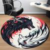 1pc Wolf YinYang Office Round Area Rug, Under Office Chairs Bedroom Living Room Home Decor, Room Deco, Available in Various Sizes