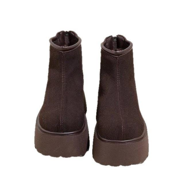 Small thick-soled Martin boots winter new comfortable velvet warm super fire thin boots
