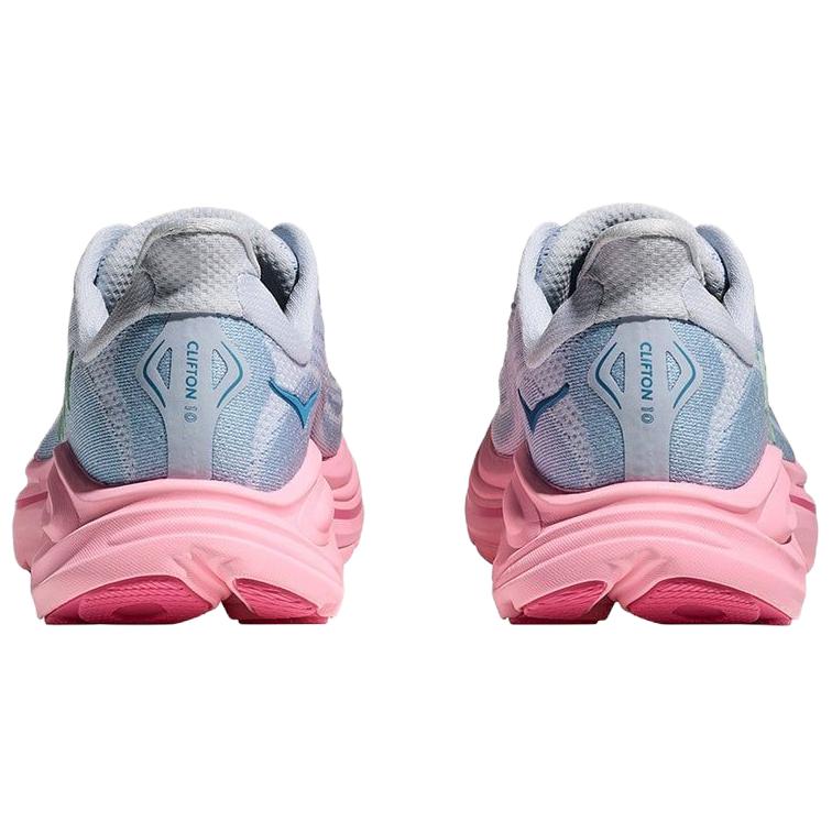 HOKA One One Clifton 10 Weit Bequem Vielseitig Rutschfest Langlebig Atmungsaktiv Stützend Laufschuhe Damen Sneaker Blau Rosa 1162050-OTP