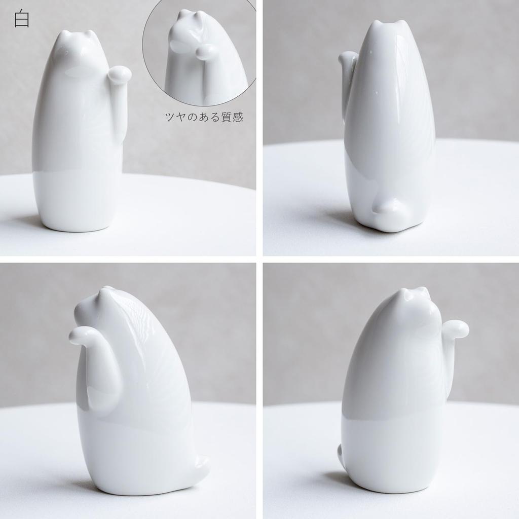 SETOMANEKI Seto lucky simple interior decoration Maneki-neko (beckoning cat) - ware, charm, ornament, (white, small)