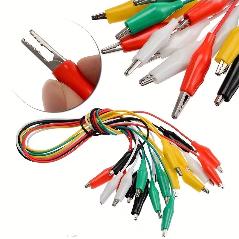 

10PCS Alligator Clips Electrical DIY Test Leads Alligator Double-ended Crocodile Clips Roach Clip Test Jumper Wire 10pcs різнокольоровий
