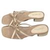 New Style of Women's Sandals with Thick Heels Low-heeled Shoes with Thin Straps and Slippers