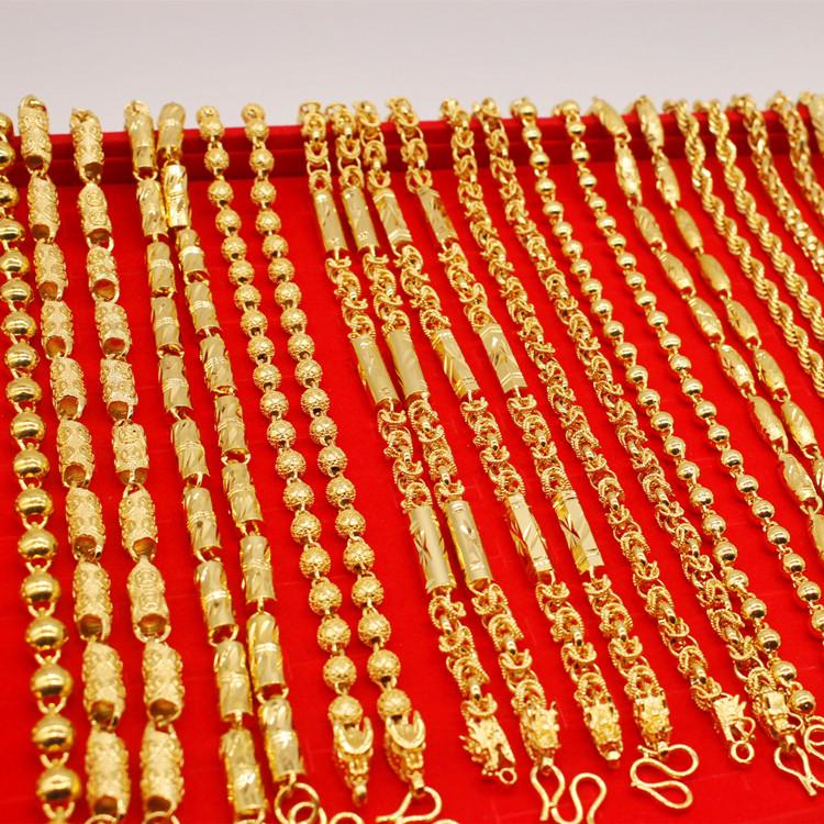 Durable Copper-Plated Gold Necklace, Sand Gold Design, Consistent Color, Masculine and Imposing, Fire-Tested for Quality.