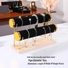 Solid Wood Suede Jewelry Rack and Bracelet Display Stand
