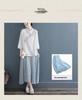 Women's Retro Embroidered V-Neck Cotton Linen T-Shirt: Casual, Literary Style for Spring-Summer-Autumn 2024 Collection