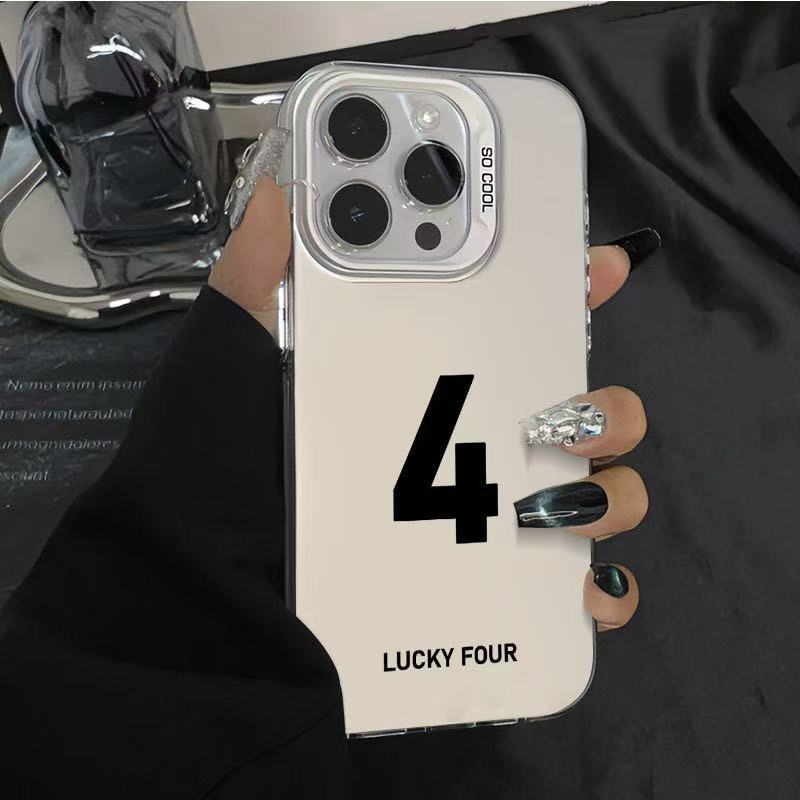 The new lucky number is suitable for iphone16 mobile phone case Apple 15promax/14 anti-drop 13pro12 Europe and America