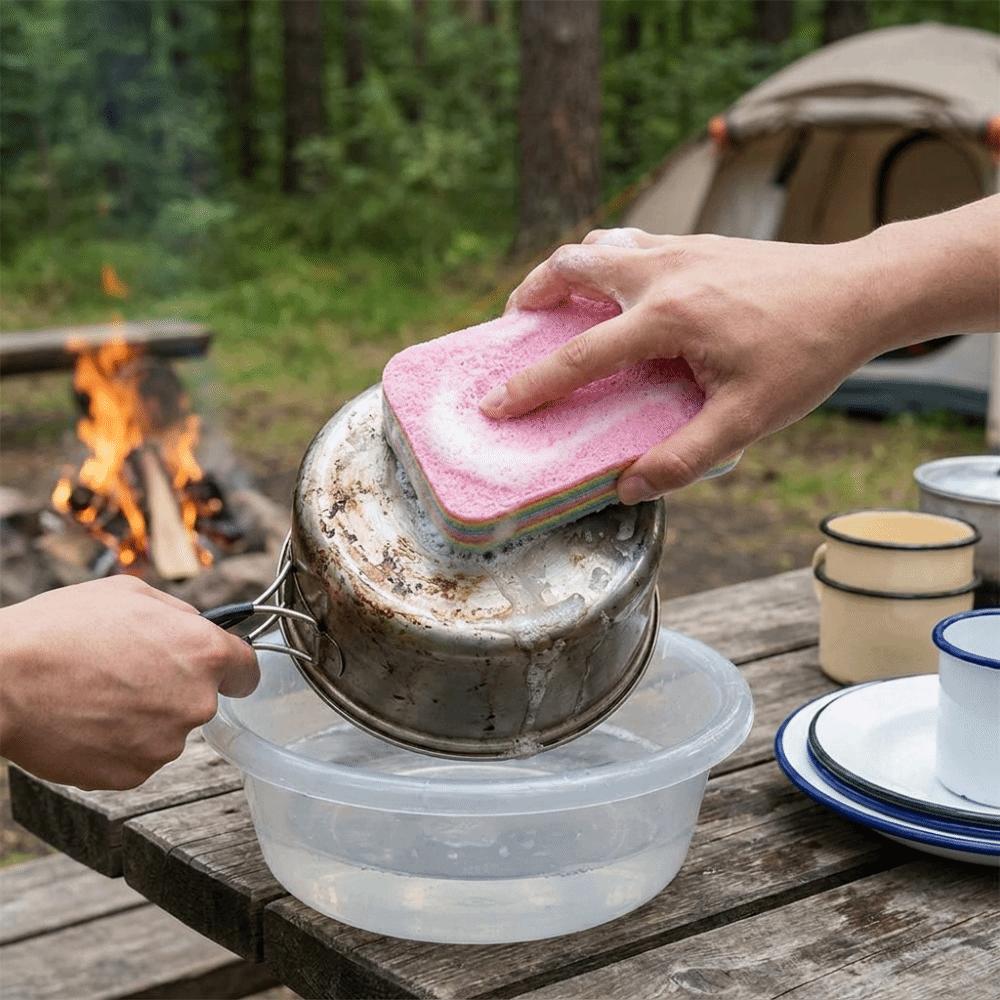 Peelable Layer Cleaning Sponges Non-stick Oil Strong Absorbent Dish Towels Tearable Thickened Scouring Pad Home Wipe