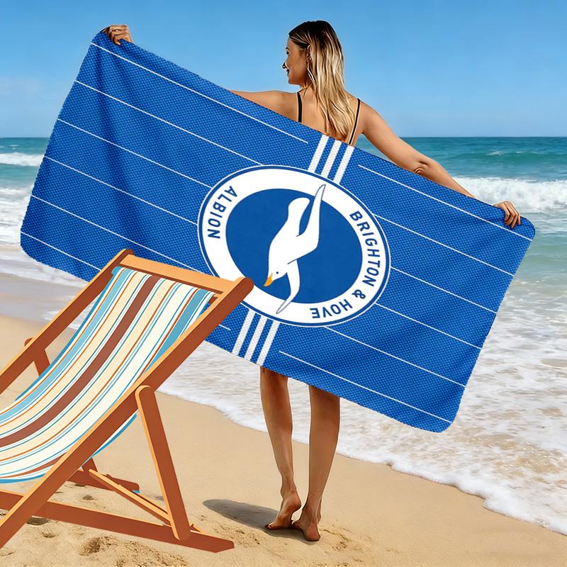 Asciugamano da Spiaggia Brighton & Hove Albion, Asciugamano Grande Morbido Asciugatura Rapida per Spiaggia Campeggio Nuoto
