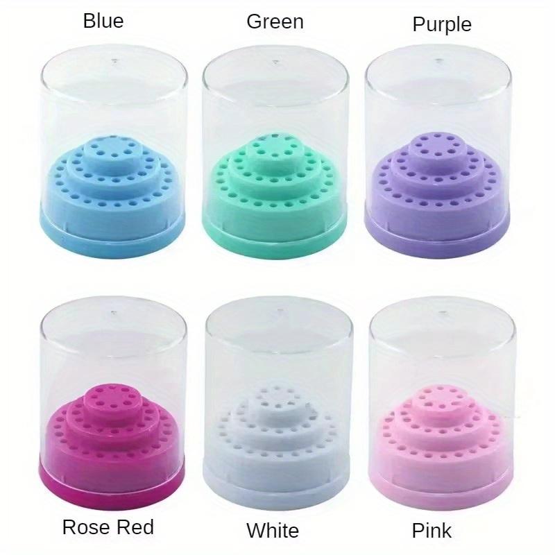 1pc Nail Drill Bit Holder XC Grit Tapered Bits Acrylic Cover Box Manicure Pedicure Nail Art No Scent Machine Accessory Tool Kit