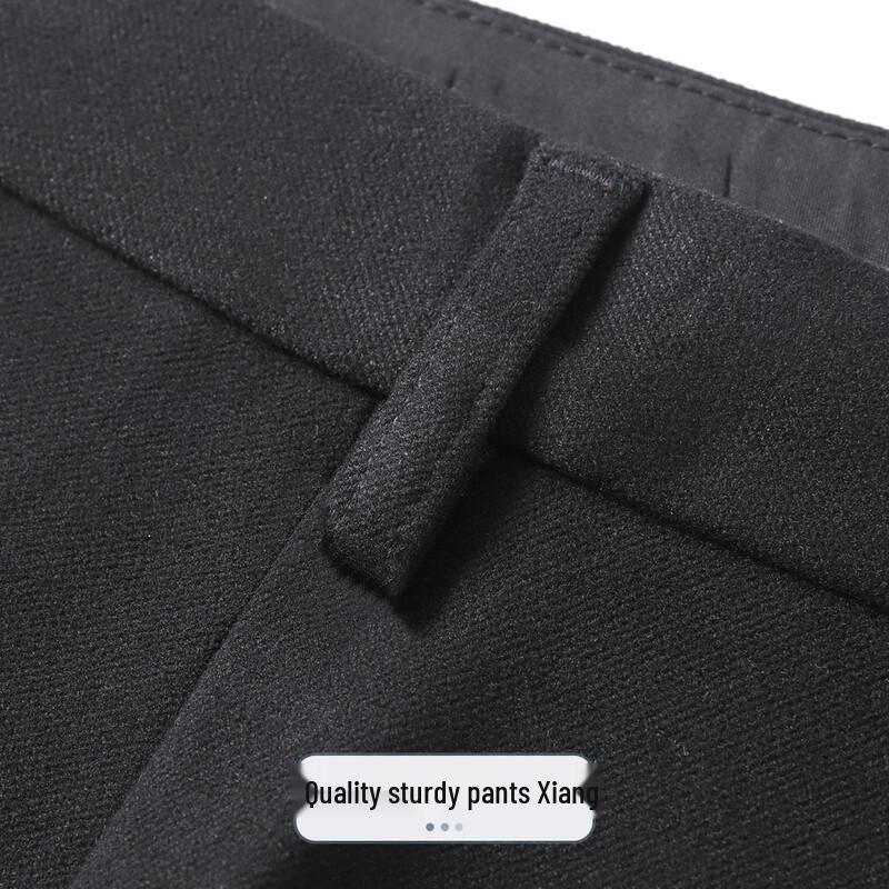 Men's Thickened Warm Business Casual Wool Blend Trousers