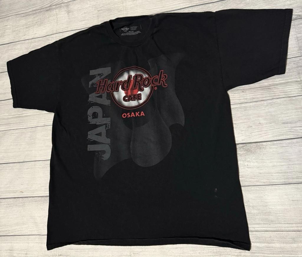 Hard Rock Cafe Osaka Japan T Shirt Men’s Size XL Extra Large Defect Black