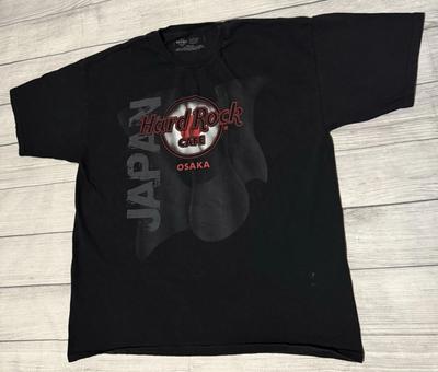 Hard Rock Cafe Osaka Japan T-Shirt Herren Größe XL Extra Groß Defekt Schwarz