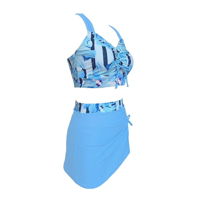 Female Summer Bikini Sets Swimsuit Women Bathing Suit Ladies Push Up Printed Three-piece Swimwear Beach Swimming Suits