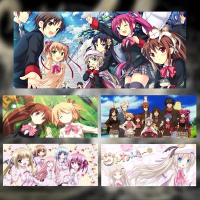 Warm Cute Anime Llittle Busters Mouse Pad Large Thick Desk Pad Stitched Edges Gaming Mouse Mat For Pc