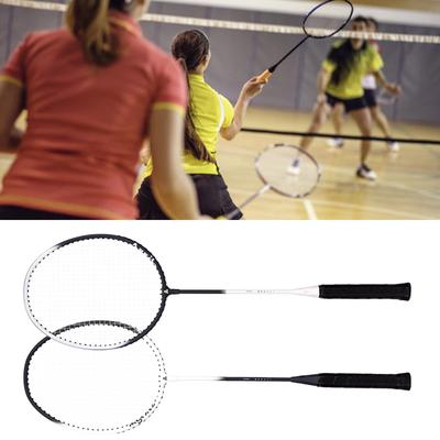 1Pair Light Weight Badminton Racket Set Shuttlecocks Racquet Indoor Outdoor Sports Accessories for Kids Adults Beginners