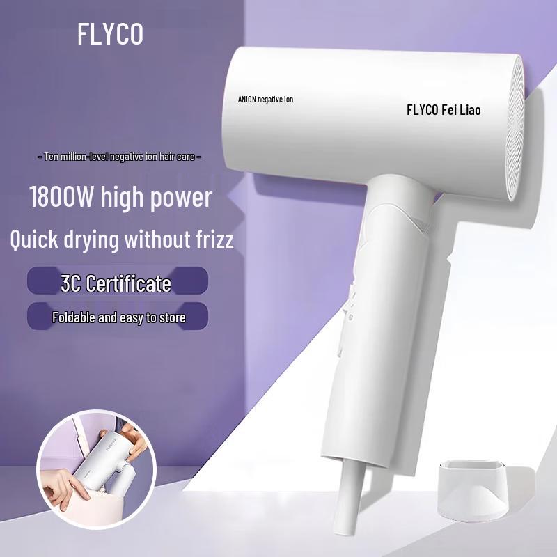FLYCO FH6276 Foldable Negative Ion Hair Dryer CN plug (adapter included)
