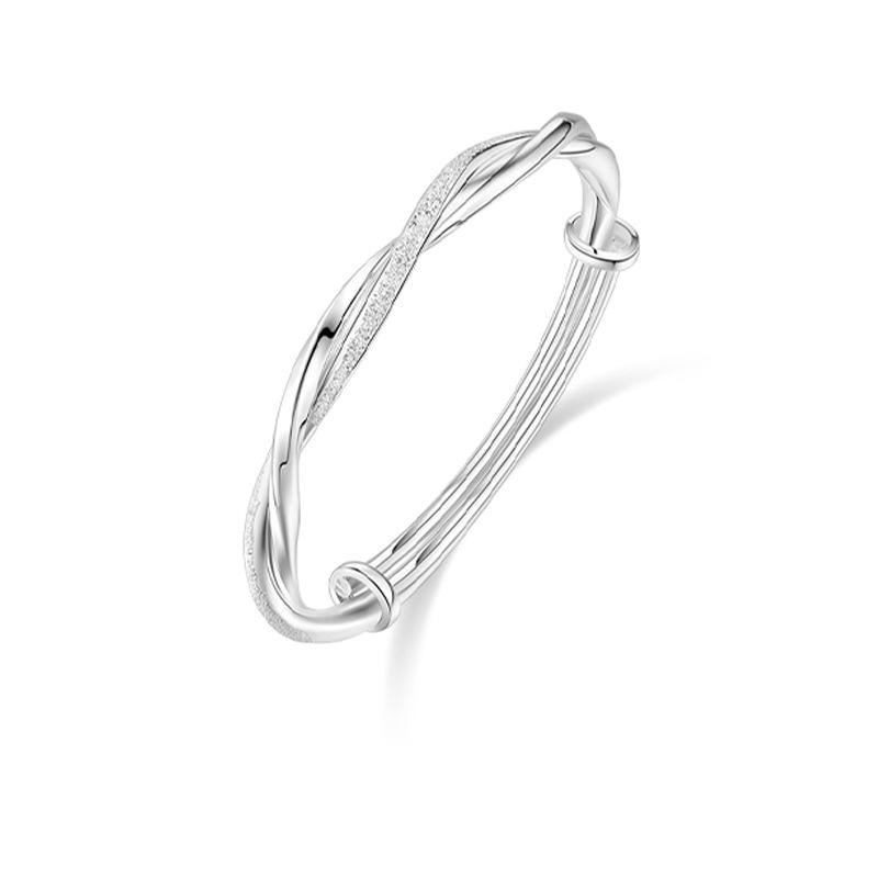 Ferris Wheel Möbius Sterling Silver Bracelet - Elegant, Fade-Resistant Jewelry for Women