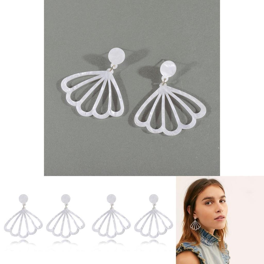 Trendy Fan-shaped Geometric Earrings For Women Stylish And Chic Fall 2021 Fashion