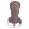 58mm Tamper Werkzeug Schwarznuss 304 Edelstahl Tragbarer Kaffeetamper für Zuhause Kaffeegeschäft