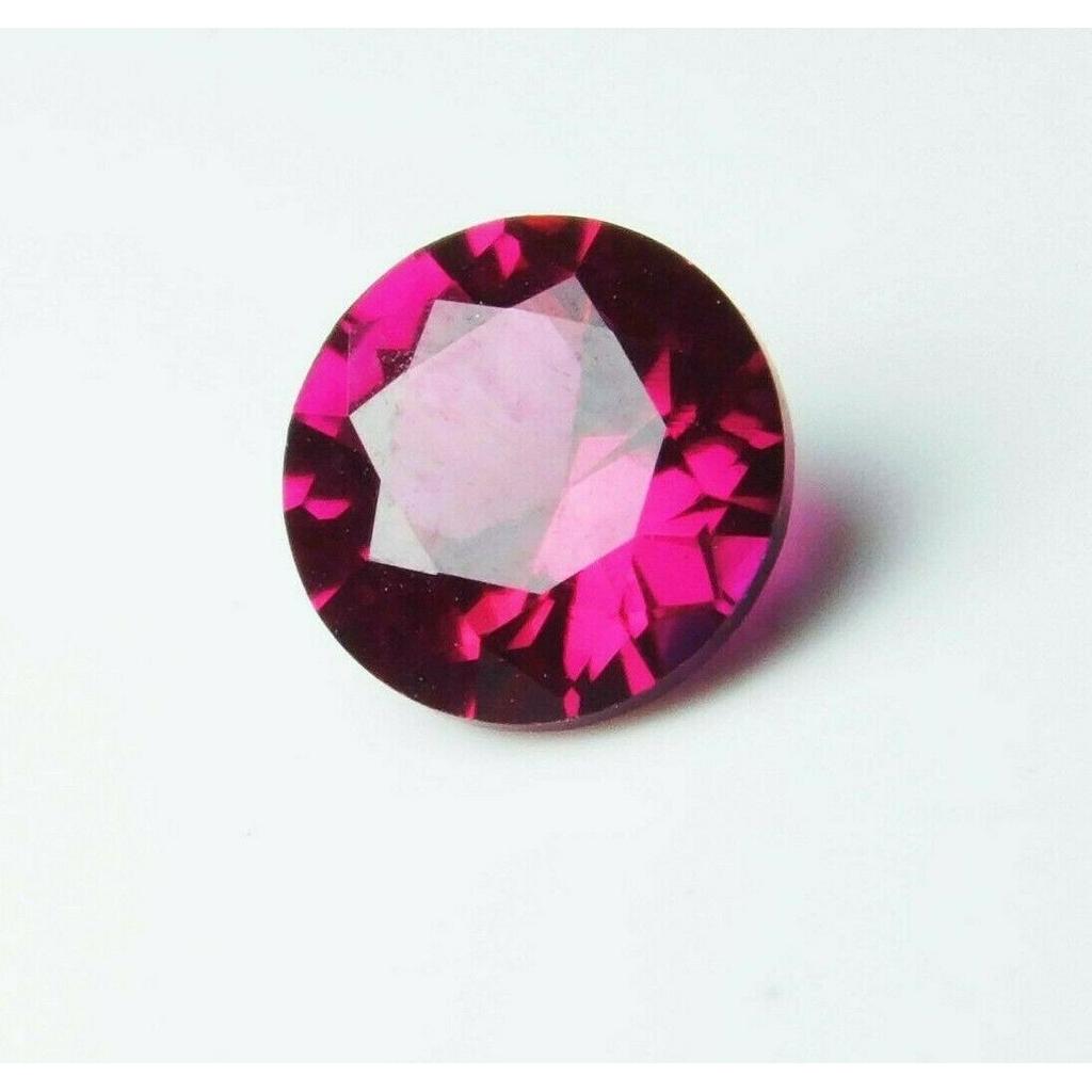 1 Ct Natural Red Ruby CERTIFIED Unique Round Diamond Cut Burmese Loose Gemstone MQ-84 00B