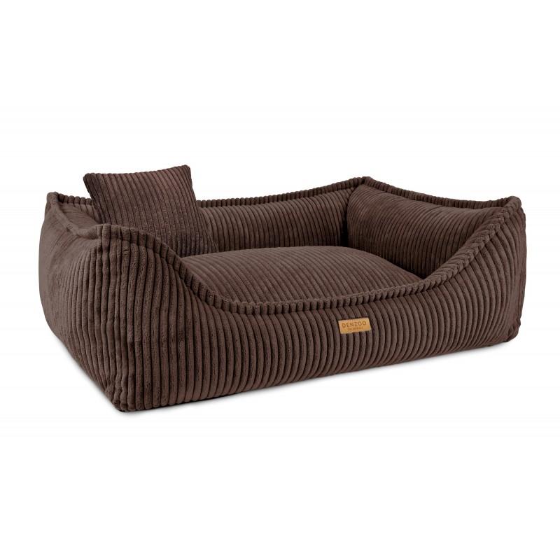 Denzoo Milano Brown Orthopedic Dog Bed "S" 70X50 Playpen Sofa Bedding