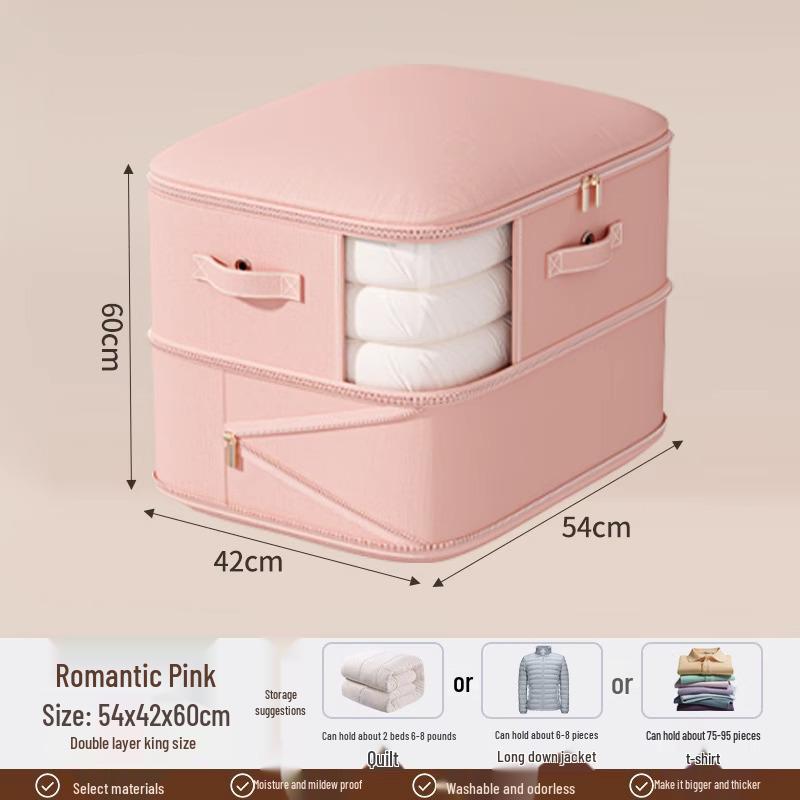 Large Capacity Dustproof Satin Quilt and Jacket Storage Bag